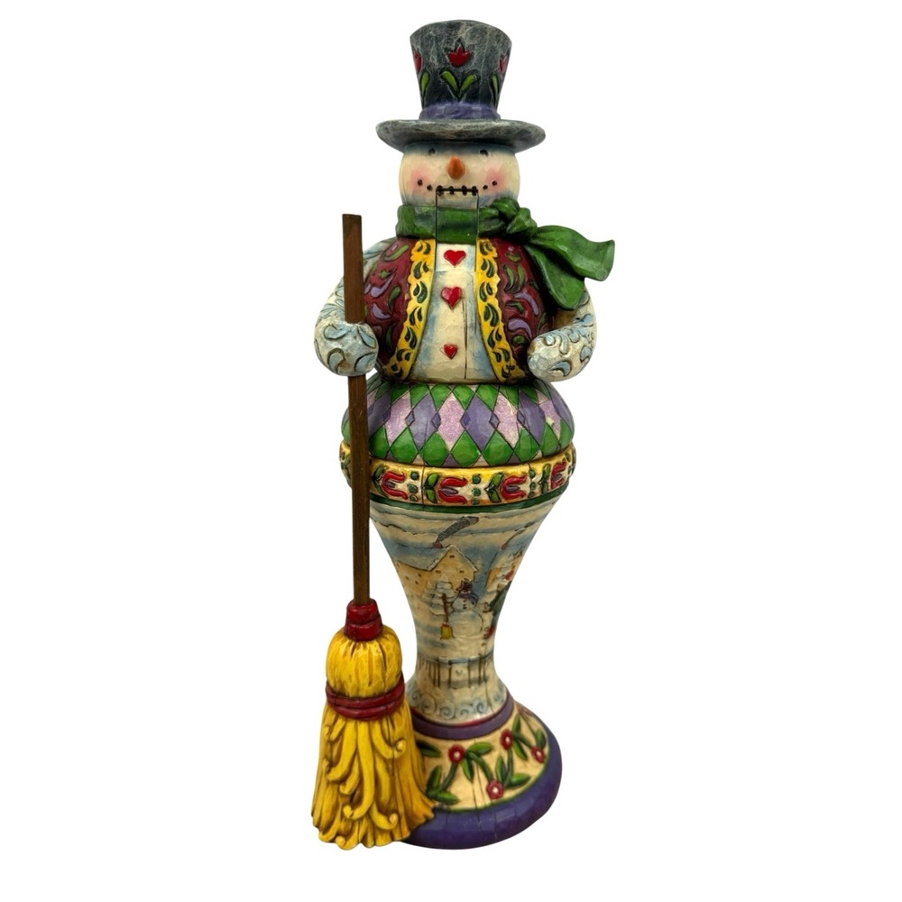 Jim Shore 2005 Heartwood Creek Snowman Nutcracker In Sweeps Winters Fun NO BOX